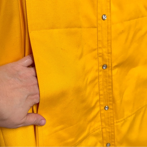 RARE! Vintage Bonnie Cashin A Line Canvas Trench Coat Size 6 - YELLOW 60s/70s - Picture 7 of 15